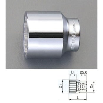 3/4"sqx40mm ソケット エスコ