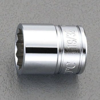 3/8"sqx11/16" ソケット(十二角) エスコ