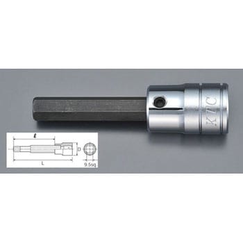 3/8"sqx9/64" ヘックスビットソケット エスコ