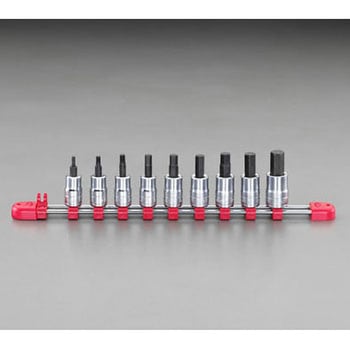 3/8"sq ショートHexビットソケットセット - エスコ