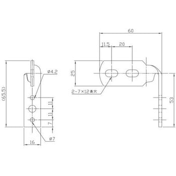 ステンレス バンド足 L足 5型 足幅25mm 電解なし オーティス