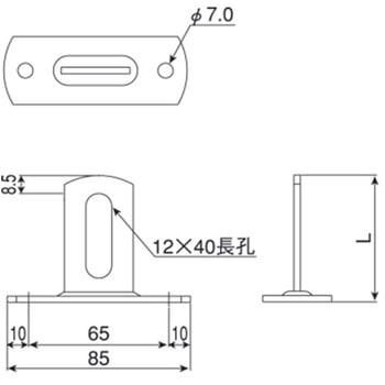 ステンレス 排管バンド足 たて付きT足 オーティス