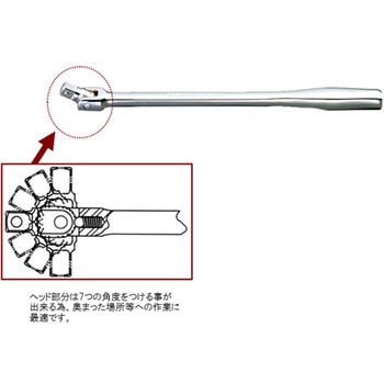 3/8"sqx270mm スピンナーハンドル - エスコ