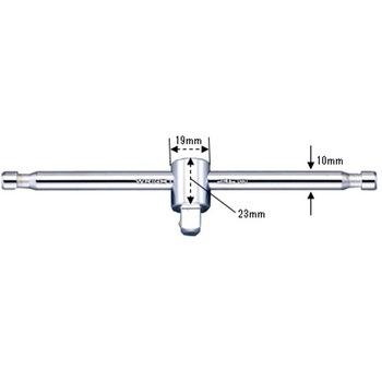3/8"sqx175mm スライドハンドル(T型) エスコ