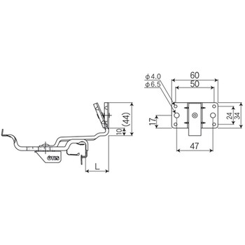 ステンレス オートSヨコロック自在吊 正面打 上向 オーティス