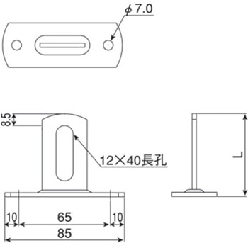 ステンレス 排管バンド足 たて付きT足 オーティス