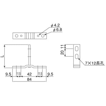 バンド足 T足 4型 壁側段無し オーティス