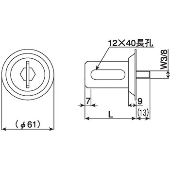 ステンレス オート鍔付き足 ボルト20mm オーティス