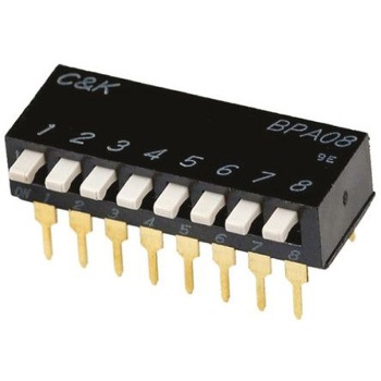 BPA08B C & K �f�B�b�v�X�C�b�` �T�C�h SPST C & K COMPONENTS �X���[�z�[�� �p�b�P�[�WDIP �R���^�N�g��i�d��(mA):25@24Vdc 50075096
