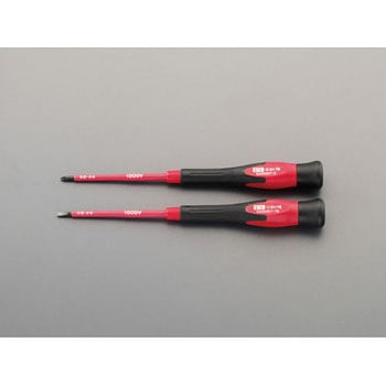 2本組 [+-]ドライバー(精密用・絶縁) エスコ