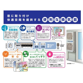 FMT-200SM 窓用ツインファン 同時給排気形 高須産業 AC100V - 【通販モノタロウ】