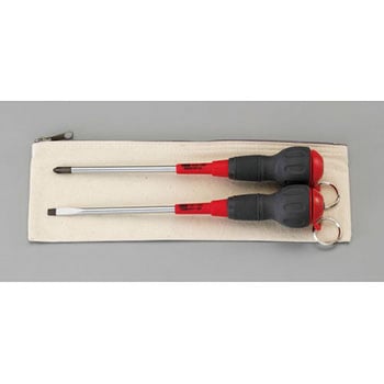 2本組/150mm [+-]ドライバー(落下防止付) エスコ