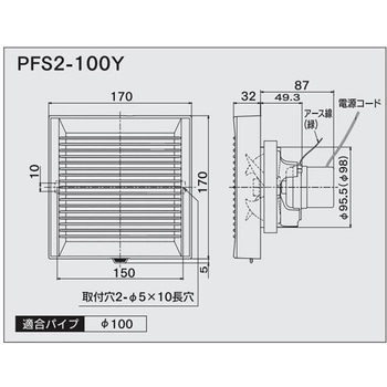 パイプ用ファン 強制排気用 高須産業