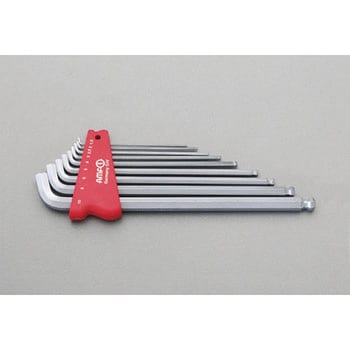 1.5-10mm/9本組 [Ball Hex]キーレンチ(ショートヘッド) - エスコ