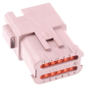 Deutsch 自動車用コネクタ DTシリーズ 12極 メス 13A 茶 DEUTSCH