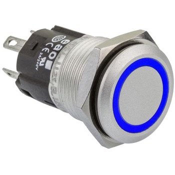 EAO 押しボタンスイッチ 1 A @ 24 V dc モーメンタリ パネルマウント 青 単極双投(SPDT) EAO