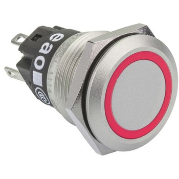 EAO 押しボタンスイッチ 1 A @ 24 V dc モーメンタリ パネルマウント 赤 単極双投(SPDT) EAO