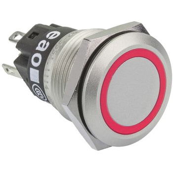EAO 押しボタンスイッチ 1 A @ 24 V dc モーメンタリ パネルマウント 赤 単極双投(SPDT) EAO