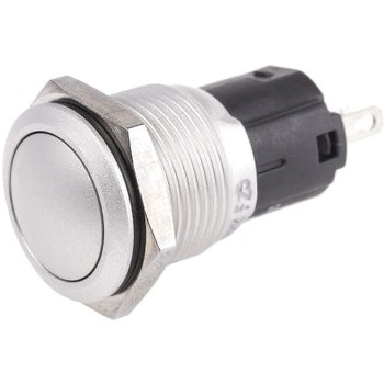EAO 押しボタンスイッチ 1 A @ 24 V dc モーメンタリ パネルマウント 単極双投(SPDT) 16 (Dia.)mm EAO