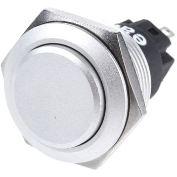 EAO 押しボタンスイッチ 1 A @ 24 V dc モーメンタリ パネルマウント 単極双投(SPDT) 22 (Dia.)mm EAO