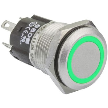 EAO 押しボタンスイッチ 1 A @ 24 V dc モーメンタリ パネルマウント 緑 単極双投(SPDT) - EAO