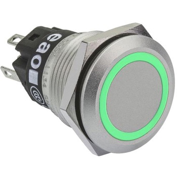 EAO 押しボタンスイッチ 1 A @ 24 V dc モーメンタリ パネルマウント 緑 単極双投(SPDT) - EAO