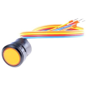 EAO 押しボタンスイッチ 100 mA @ 24 V dc モーメンタリ パネルマウント 黄 EAO