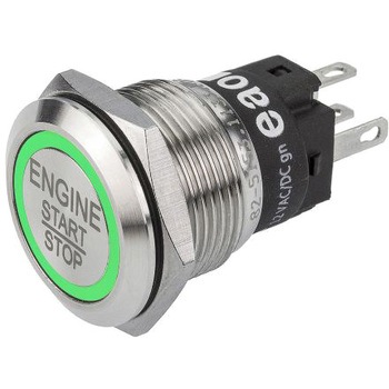 EAO 押しボタンスイッチ 200 mA モーメンタリ パネルマウント 緑 単極双投(SPDT) 19 (Dia.)mm EAO