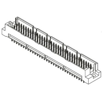 DIN41612コネクタ オス ERNI 2.54mm ピッチ ERNI