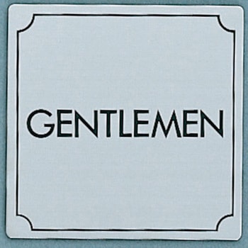 サインプレート GENTLEMEN 光