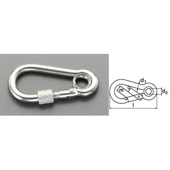 100x10mm スナップフック(スレンレス製) エスコ