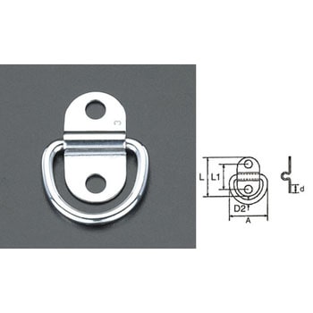 34x26mm ウォール金具(ステンレス製) エスコ
