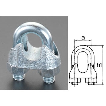13.0mm ワイヤークリップ(スチール製) エスコ
