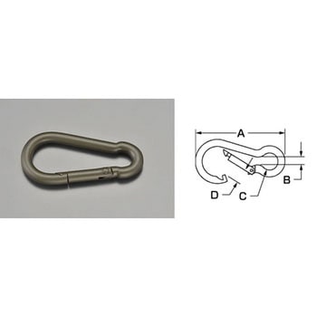 50x 5mm スプリングフック(OD色) エスコ