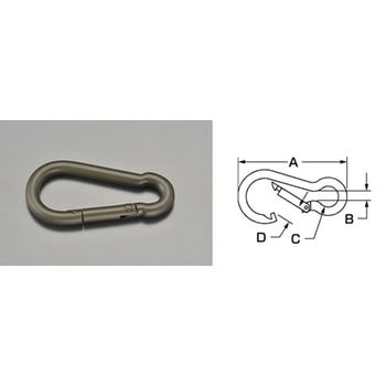 70x 7mm スプリングフック(OD色) エスコ