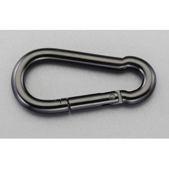 60x 8.0mm スナップフック(スチール製/黒) エスコ