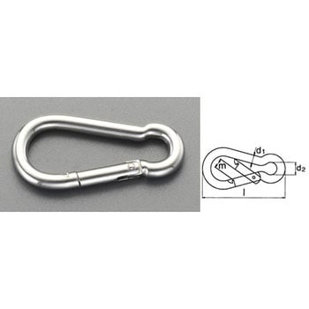 160x13mm スナップフック(ステンレス製) エスコ