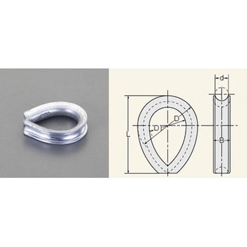 9mm シンブル(スチール製) エスコ