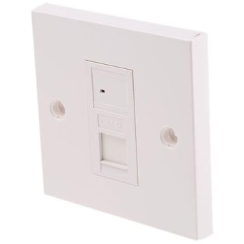 1xRJ45 Cat5e UTP socket wallplate RS PRO