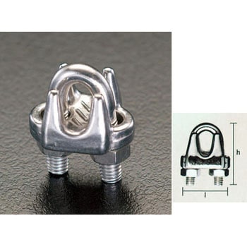 3mm ワイヤーロープクリップ(ステンレス製) エスコ