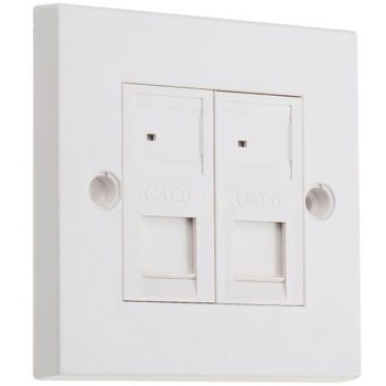 Cat6 UTP Faceplate 2 Port RS PRO