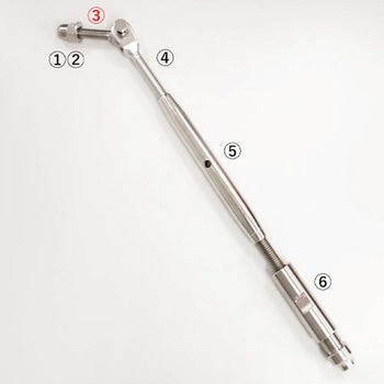 M8x30mm 全ねじアイボルト(左ねじ/ステンレス製 - エスコ