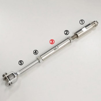 M8x120mm ターンバックル用スリーブ(ステンレス製) エスコ