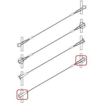M5x30mm 鍋頭エンドストップ(ステンレス製) エスコ