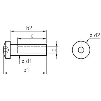 M5x30mm 鍋頭エンドストップ(ステンレス製) エスコ