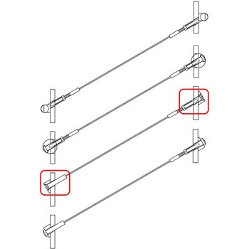 M5x30mm 皿頭エンドストップ(ステンレス製) - エスコ
