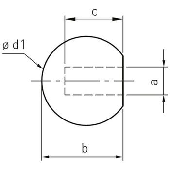 M 5x 16mm ボール(右ねじ/ステンレス製) - エスコ