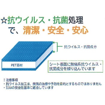 ペットエース透明 抗菌・抗ウイルスタイプ 450×600×3mm 角丸 光