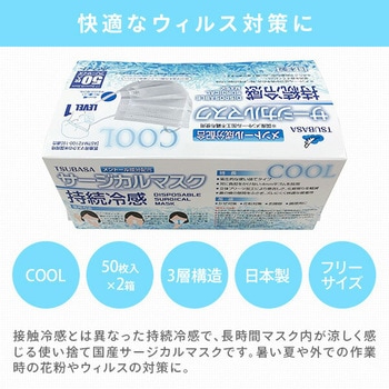 持続冷感 サージカルマスク つばさ