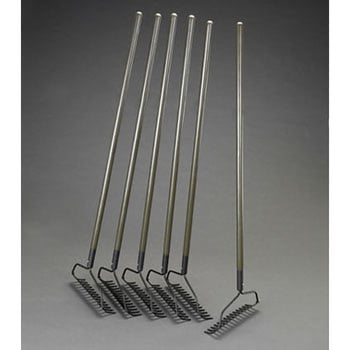 350x1350mm ガーデンレーキ(スチール製OD色/6本 エスコ